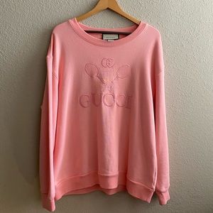 Gucci Tennis OverSized Pink Crewneck